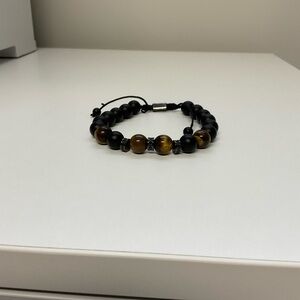 Black Onyx and Tiger’s Eye Bracelet
